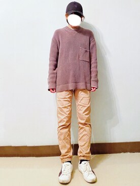 「Yohji Yamamoto（ヨウジヤマモト）のアイテム（帽子）」を使った、RURURUKIAさん（レディース・165cm）の春コーディネート