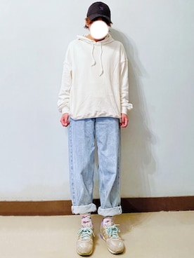 「Yohji Yamamoto（ヨウジヤマモト）のアイテム（帽子）」を使った、RURURUKIAさん（レディース・165cm）の春コーディネート
