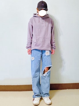 「Yohji Yamamoto（ヨウジヤマモト）のアイテム（帽子）」を使った、RURURUKIAさん（レディース・165cm）の春コーディネート