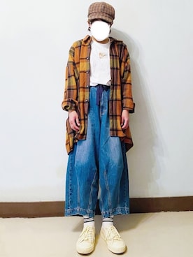 「Tretorn（トレトン）のアイテム」を使った、RURURUKIAさん（レディース・165cm）の春コーディネート