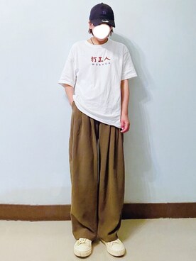 「Yohji Yamamoto（ヨウジヤマモト）のアイテム（帽子）」を使った、RURURUKIAさん（レディース・165cm）の春コーディネート