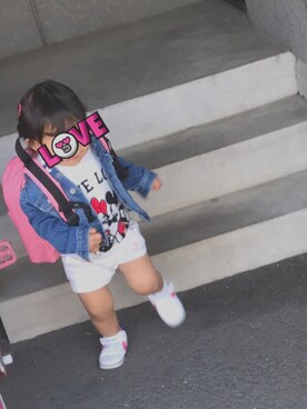 「BACK NUMBER（バックナンバー）のアイテム（トップス）」を使った、yuuuunaさん（キッズ・80cm）の春コーディネート