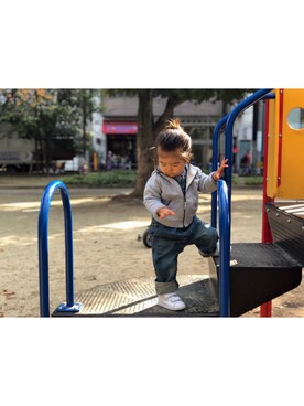 「Carter's（カーターズ）のアイテム（パーカー）」を使った、Qさん（キッズ・80cm）の冬コーディネート