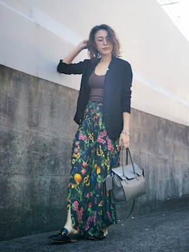 「DEL CONTE（デル コンテ）のアイテム」を使った、AZUさん（レディース・161cm）の春コーディネート