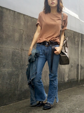 「DEL CONTE（デル コンテ）のアイテム」を使った、AZUさん（レディース・161cm）の春コーディネート