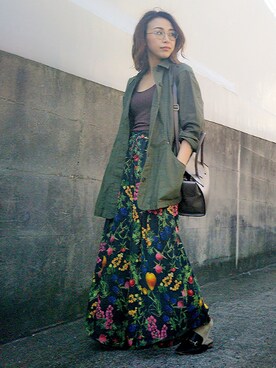 「DEL CONTE（デル コンテ）のアイテム」を使った、AZUさん（レディース・161cm）の春コーディネート