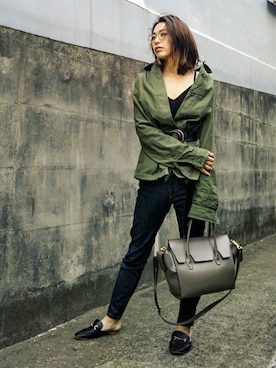 「DEL CONTE（デル コンテ）のアイテム」を使った、AZUさん（レディース・161cm）の春コーディネート