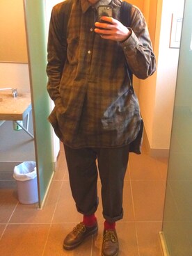 「Choiceのアイテム」を使った、もじゃさん（メンズ・175cm）の冬コーディネート