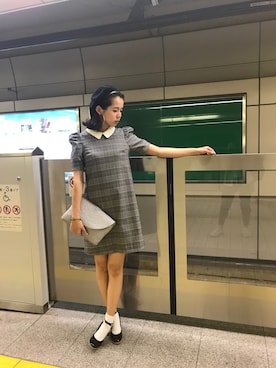 「REDYAZEL（レディアゼル）のアイテム（ハンチング/ベレー帽）」を使った、Nastinさん（レディース・160cm）の秋コーディネート