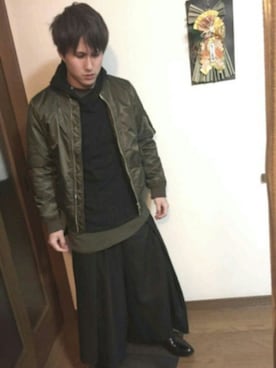 「eight（エイト）のアイテム」を使った、克彌さん（メンズ・165cm）の冬コーディネート