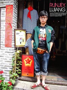「travel」｜刘大人dukeさん（メンズ・174cm）の冬コーディネート