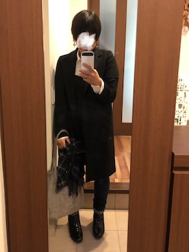 「mariariaのアイテム（イヤリング、ブラック系）」を使った、sa._.さん（レディース・156cm）の冬コーディネート