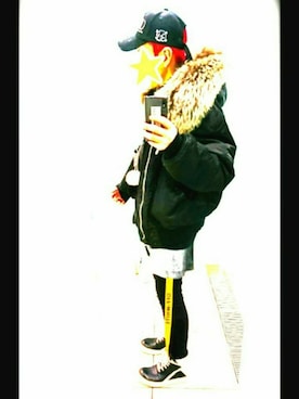 「RICK OWENS」｜「アイテム（ミリタリージャケット）」を使った、kiwame.shinさん（メンズ・174cm）の冬コーディネート