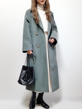 人気のファッショントレンド 新着チェスター コート グリーン