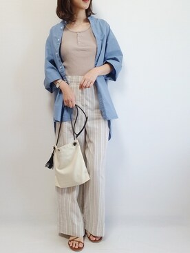 riiさん（レディース・161cm）の夏コーディネート