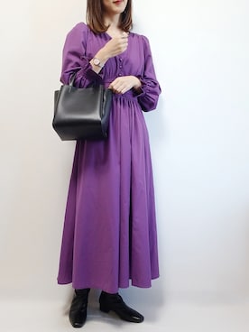 「ダニエルウェリントン」｜「アイテム（アクセサリー）」を使った、riiさん（レディース・161cm）の冬コーディネート