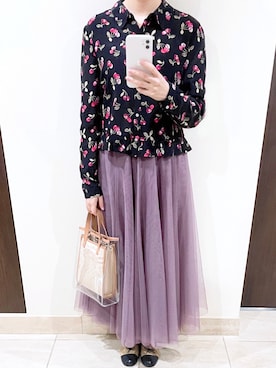 「アイテム（レインシューズ、ベージュ系）」を使った、ayaweさん（レディース・160cm）の春コーディネート