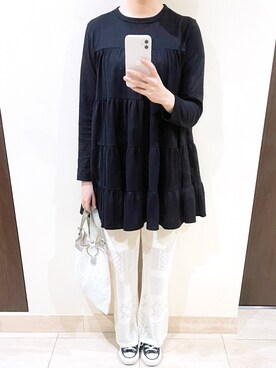 「CONVERSE（コンバース）のCONVERSE コンバース オール スター オックス / ALL STAR OX(BLACK) 32160321（スニーカー）」を使った、ayaweさん（レディース・160cm・30代）の春コーディネート