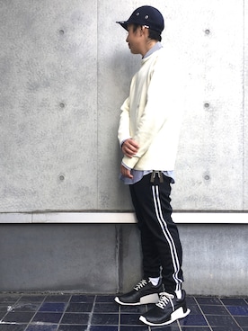 「MR.GENTLEMAN（ミスタージェントルマン）のアイテム（ニット/セーター）」を使った、TORIさん（メンズ・168cm）の春コーディネート