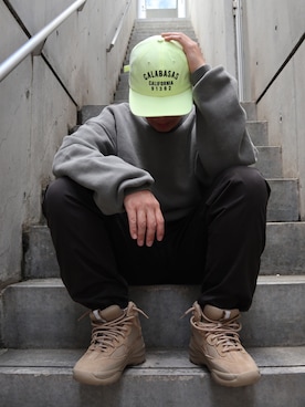 「Yeezy（イージー）のアイテム（ブーツ）」を使った、TORIさん（メンズ・168cm）の夏コーディネート