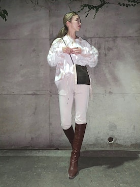 「STYLENANDA（スタイルナンダ）のアイテム（ブーツ）」を使った、masudamamiさん（レディース・165cm）の秋コーディネート