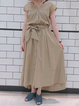 「アントマリーズ」｜「アイテム（ワンピース）」を使った、とよさん（レディース・152cm）の秋コーディネート