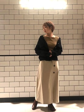 「アイテム（ミリタリージャケット）」を使った、とよさん（レディース・152cm）の秋コーディネート