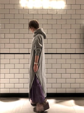 「スウェットワンピース」｜とよさん（レディース・152cm）の秋コーディネート