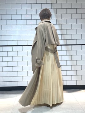 「アイテム（トレンチコート）」を使った、とよさん（レディース・152cm）の冬コーディネート