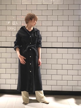 「アイテム（シャツワンピース）」を使った、とよさん（レディース・152cm・20代）の春コーディネート