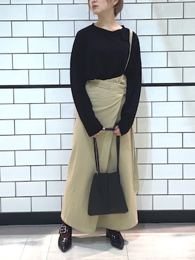 「ラップスカート」｜とよさん（レディース・152cm）の春コーディネート