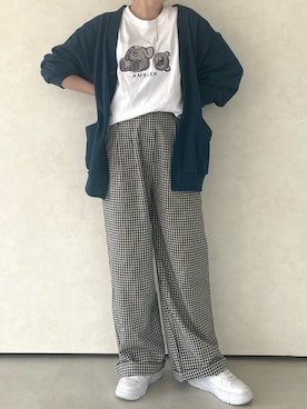 「ambler（エムブラー）のアイテム（Tシャツ/カットソー）」を使った、とよさん（レディース・152cm）の春コーディネート
