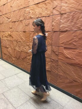 「URBAN RESEARCH（アーバンリサーチ）のアイテム（ドレス）」を使った、mさん（レディース・162cm）の秋コーディネート