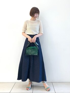「Marilyn Moon（マリリンムーン）のアイテム」を使った、eriさん（レディース・166cm）の夏コーディネート