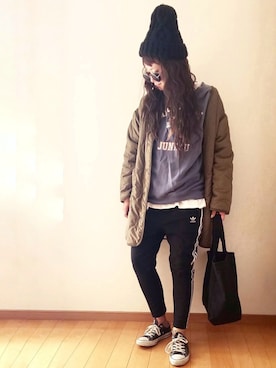 「アイテム（ブルゾン）」を使った、umakoさん（レディース・163cm・30代）の冬コーディネート