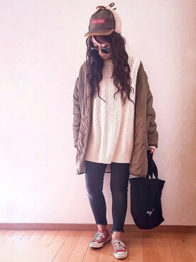 「アイテム（ブルゾン）」を使った、umakoさん（レディース・163cm・30代）の冬コーディネート