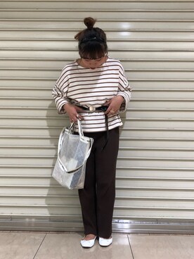 「出勤コーデ」｜「アイテム（バレエシューズ）」を使った、pearlさん（レディース・154cm）の夏コーディネート
