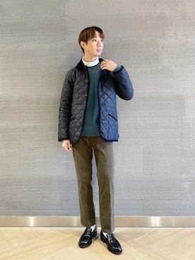 「ニット/セーター」｜河本雄大さん（メンズ・176cm）の冬コーディネート