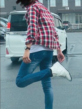 「Abercrombie&Fitch（アバークロンビーアンドフィッチ）のアイテム（シャツ/ブラウス）」を使った、Yさん（メンズ・180cm）の春コーディネート
