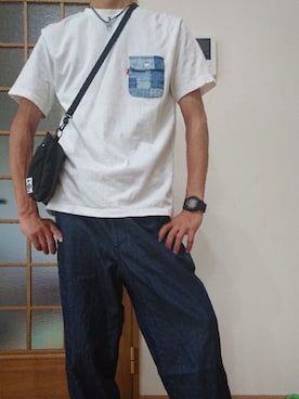 「CHUMS（チャムス）のアイテム（財布/小物）」を使った、momo57さん（メンズ・165cm）の夏コーディネート