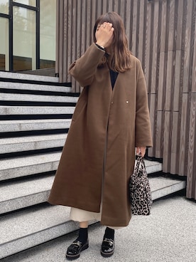 「loti（ロティ）のアイテム」を使った、RIHOさん（レディース・160cm）の冬コーディネート