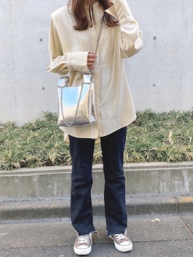 「loti（ロティ）のアイテム」を使った、RIHOさん（レディース・160cm）の冬コーディネート