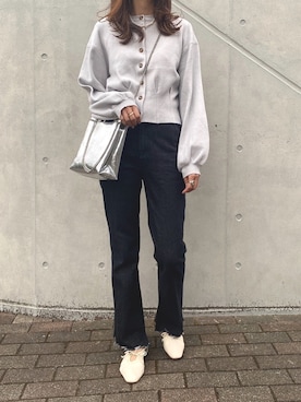 「loti（ロティ）のアイテム」を使った、RIHOさん（レディース・160cm）の春コーディネート