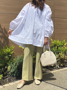 「Kastane（カスタネ）のアイテム（シャツ/ブラウス）」を使った、RIHOさん（レディース・160cm）の春コーディネート