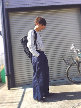 「w closet（ダブルクローゼット）のアイテム」を使った、ウナキチさん（メンズ・168cm）の春コーディネート