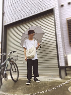 「HARE（ハレ）のアイテム（ソックス/靴下）」を使った、ウナキチさん（メンズ・168cm）の夏コーディネート