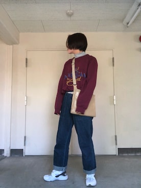 「wjk 1 mile（ダブルジェイケイワンマイル）のアイテム」を使った、ゆさん（レディース・157cm）の春コーディネート