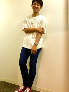 「next（next）のアイテム（パンツ）」を使った、さかもんさん（メンズ・181cm）の夏コーディネート