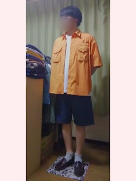 「Vincent et Mireille（バンソンエミレイユ）のアイテム」を使った、のいてるさん（メンズ・165cm）の夏コーディネート