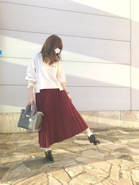 「SAC'S BAR（サックスバー）のアイテム」を使った、シュガーラブ⑅さん（レディース・157cm）の秋コーディネート